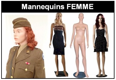 Europe Mannequin Collection Militaria Musée Réaliste Articulé Femme WW1 WW2 Yanks 